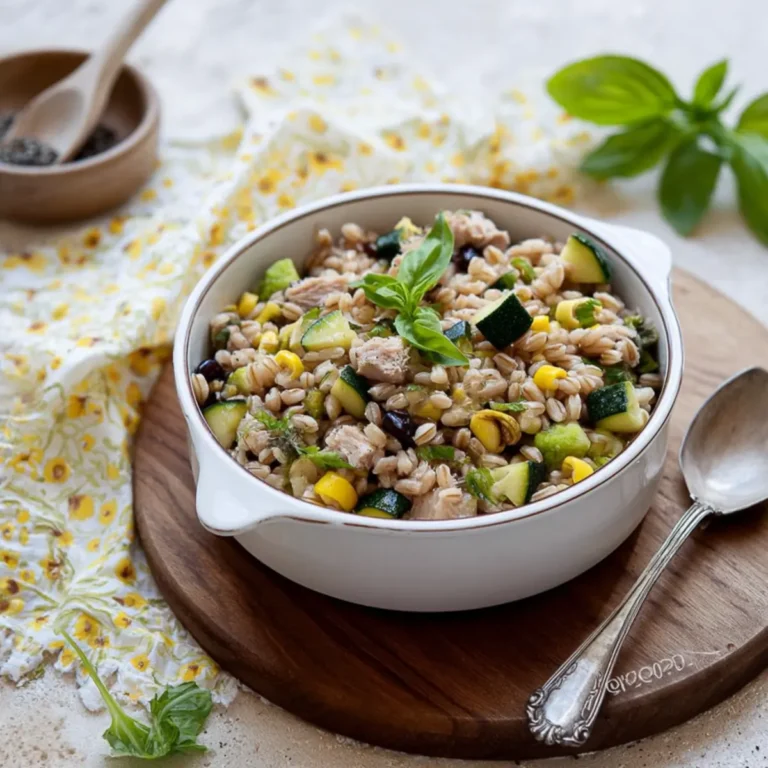Insalata di farro con zucchine e tonno