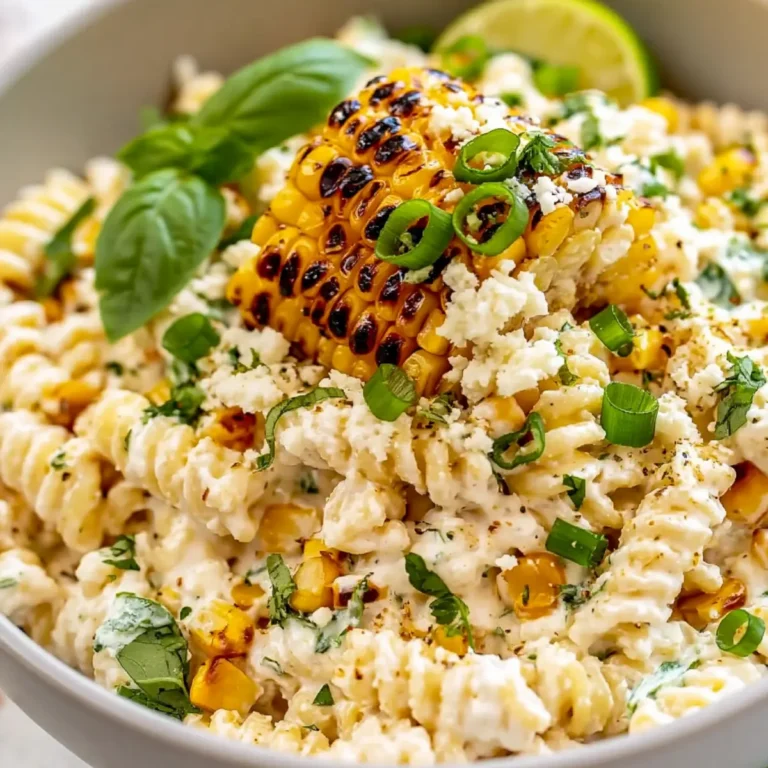Insalata di pasta cremosa con mais street corn