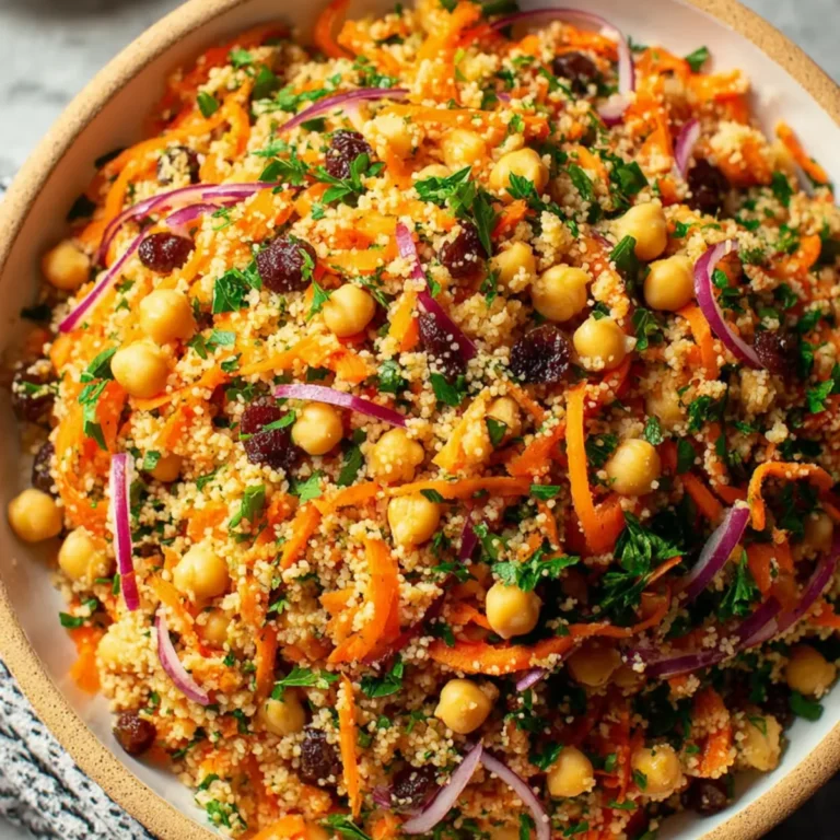 Insalata marocchina di couscous con ceci e carote