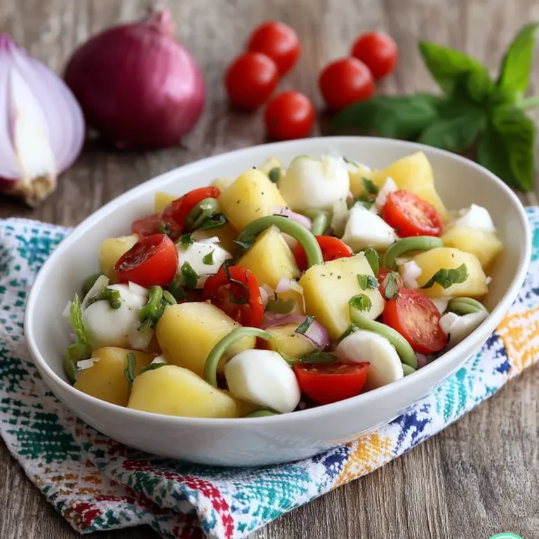 Patate, fagiolini e mozzarella