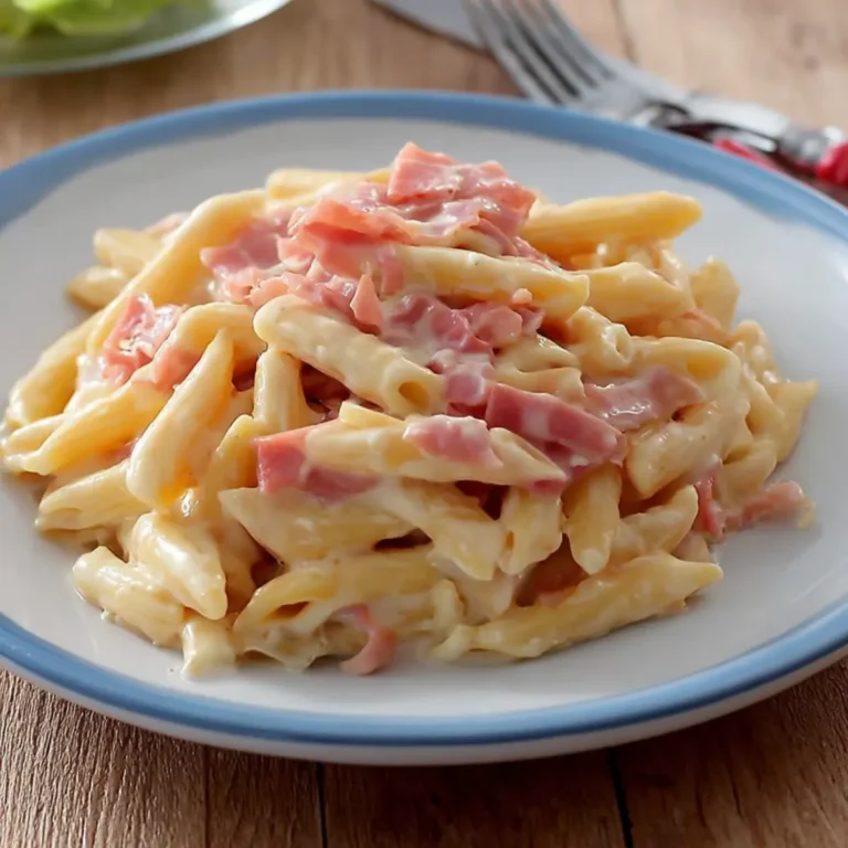 Penne cremose con prosciutto cotto senza panna