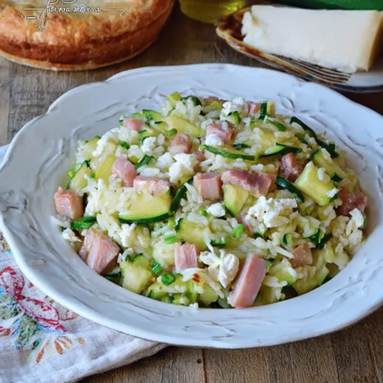 RISO FREDDO CON ZUCCHINE PROSCIUTTO E PHILADELPHIA