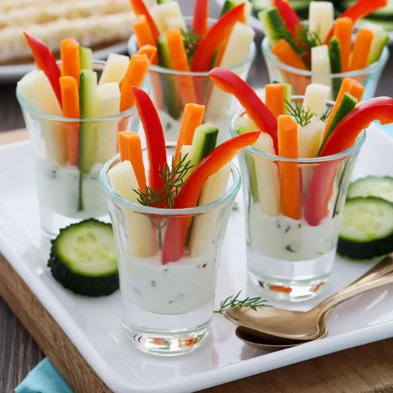 Bicchierini con formaggio e verdure