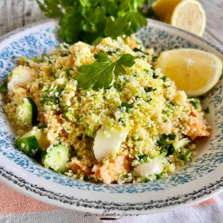 COUS COUS ESTIVO CON ZUCCHINE SALMONE E MOZZARELLA