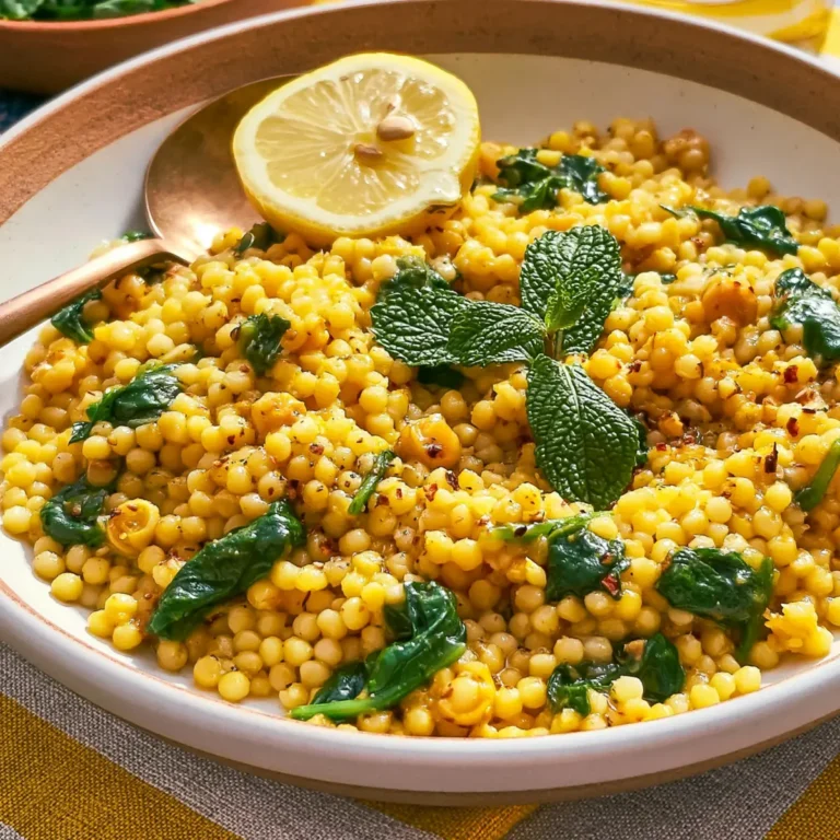 Couscous al limone e spinaci