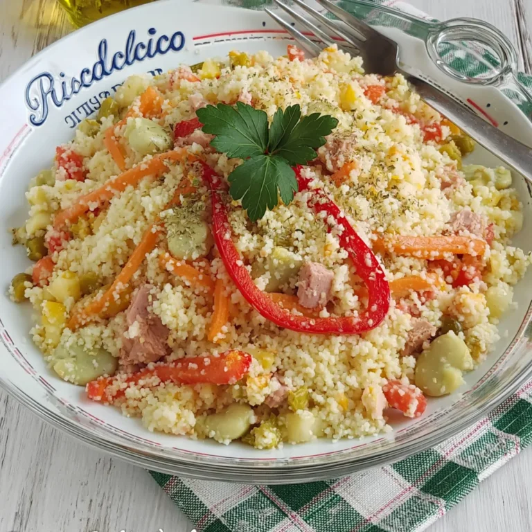 Couscous freddo con tonno e verdurine