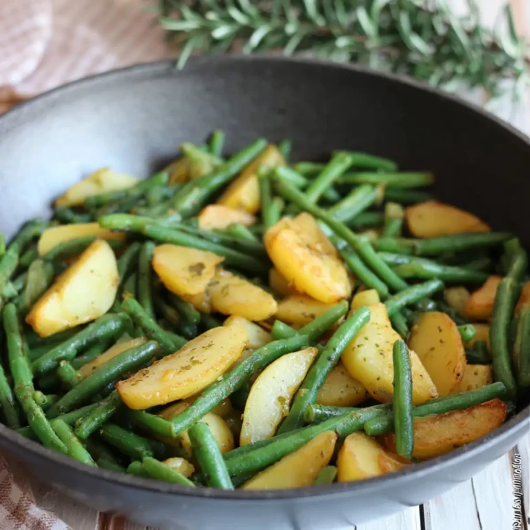 Fagiolini e patate ripassati in padella