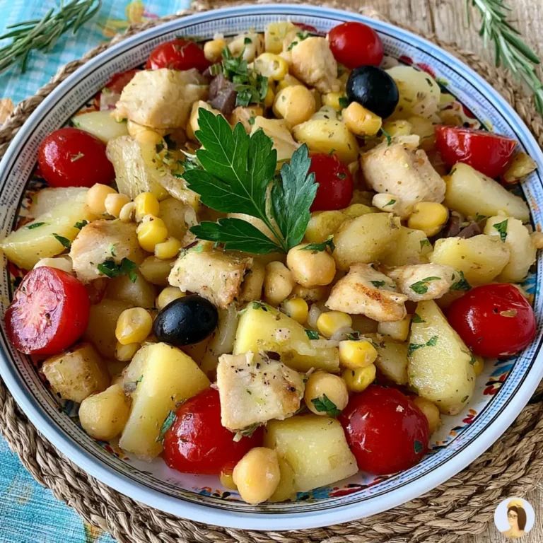 Insalata di pollo arrosto e patate