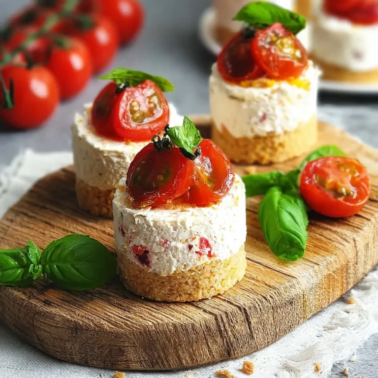 Mini cheesecake salate di pomodori