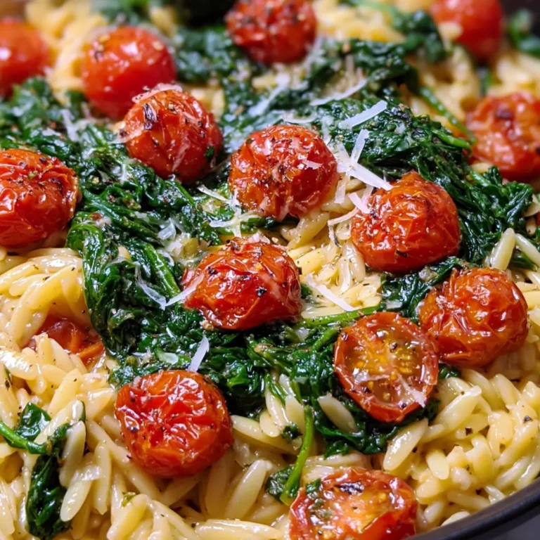 Orzo con spinaci e pomodoro