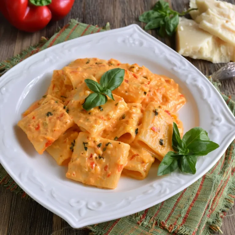 Paccheri con crema di peperoni