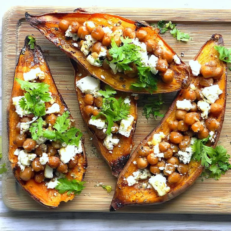 Patate dolci al forno con feta e ceci