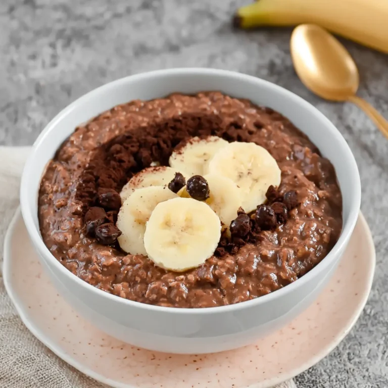 Porridge all’avena con banane e cacao