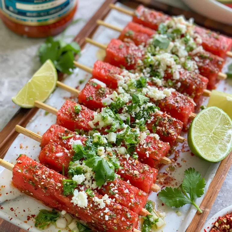 Spiedini di anguria al Tajín
