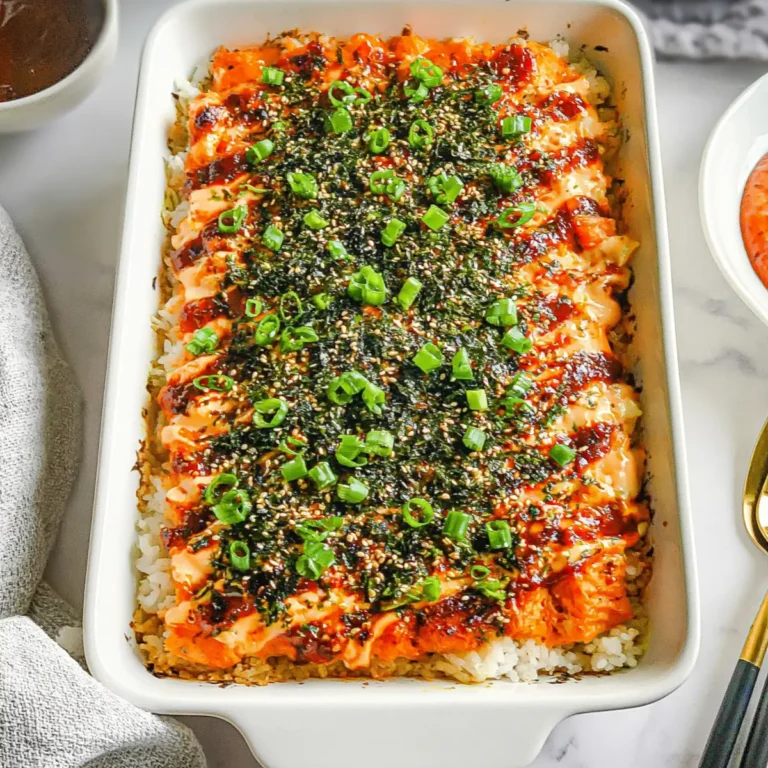 Sushi bake al salmone