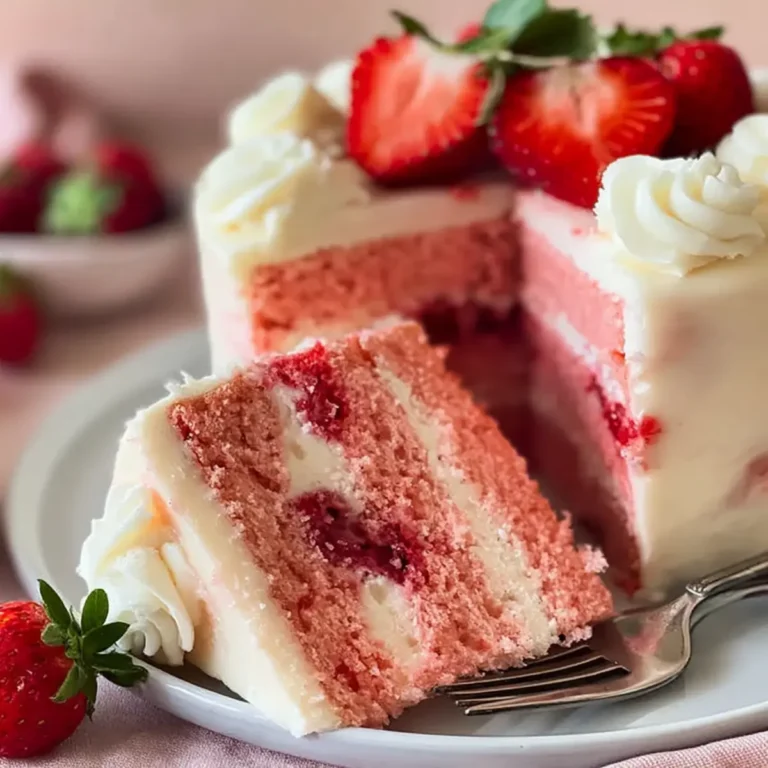 Torta alle fragole con glassa al formaggio cremoso