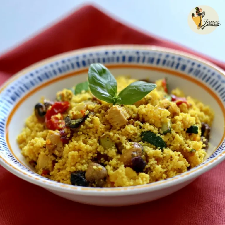 Cous cous con verdure grigliate e tonno alla curcuma