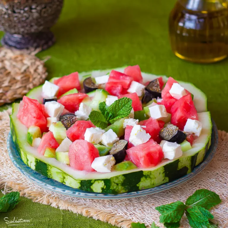 INSALATA DI ANGURIA E FETA ALLA GRECA