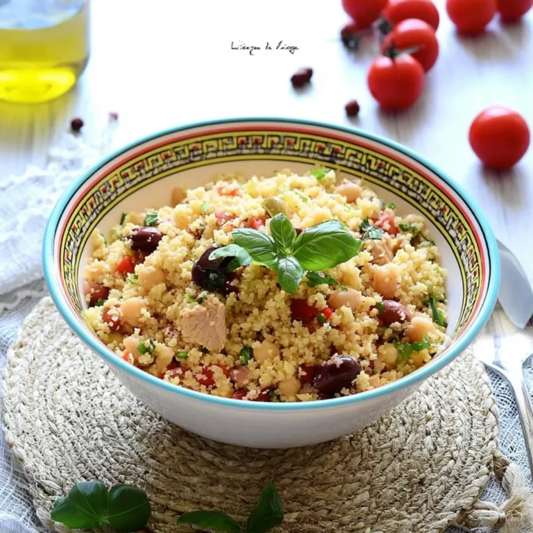 INSALATA DI COUSCOUS CON TONNO E LEGUMI