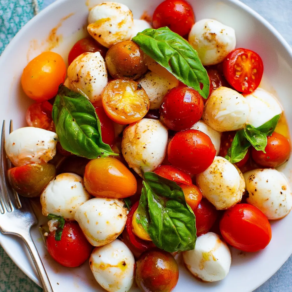 Insalata caprese con pomodorini