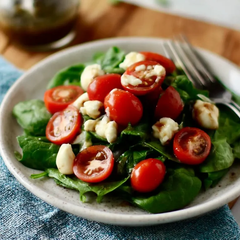 Insalata caprese con spinaci