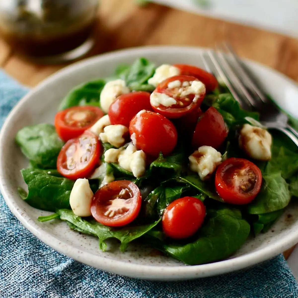 Insalata caprese con spinaci
