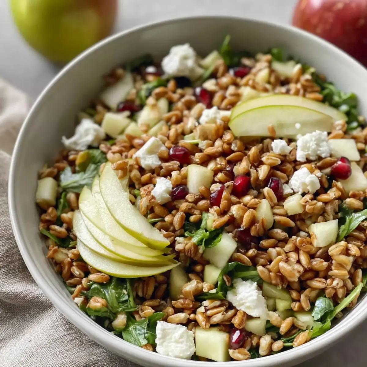 Insalata croccante di farro e mela