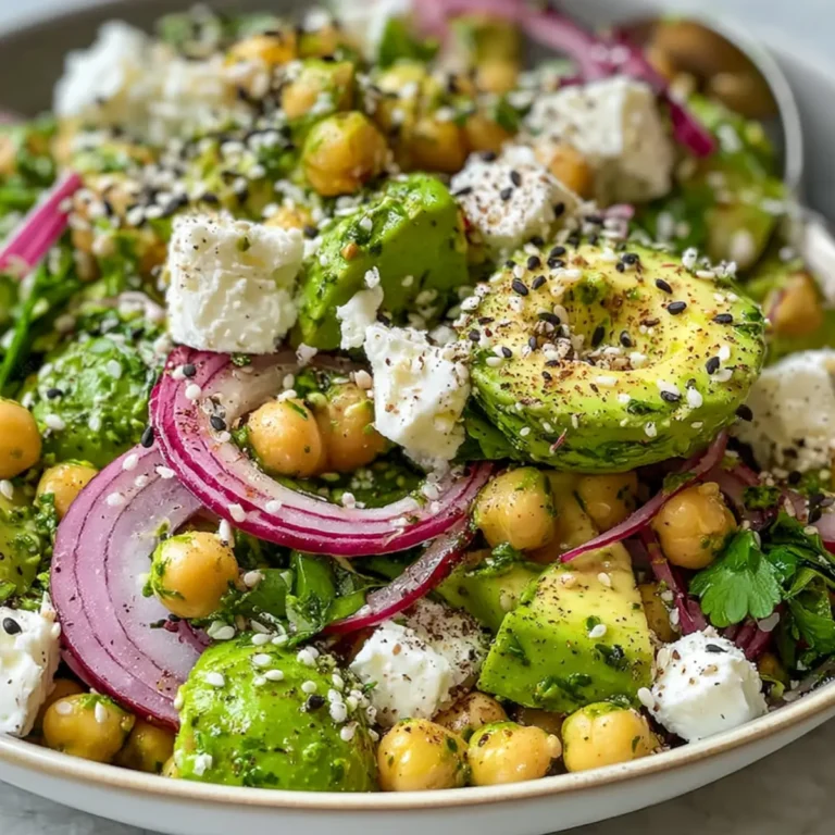 Insalata di ceci, feta e avocado