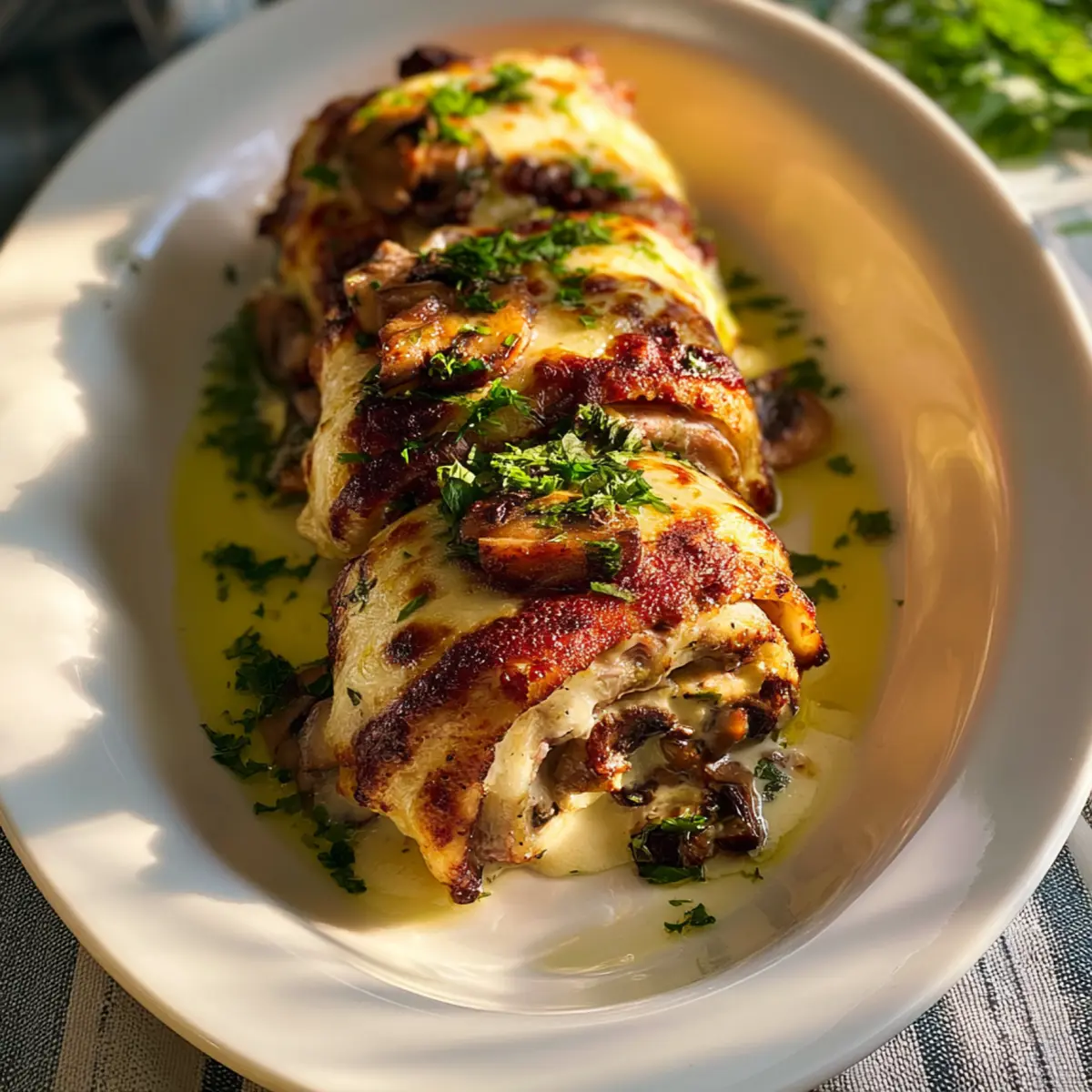 Involtini Cotto Fontina e Funghi