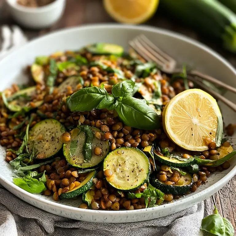 Lenticchie e zucchine al basilico
