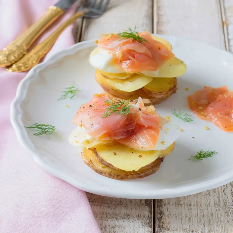 Millefoglie di salmone e patate