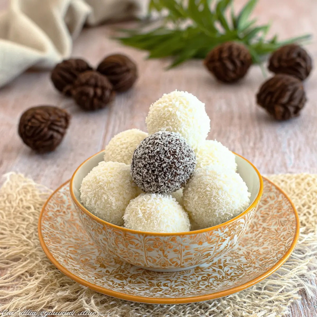 Palline di cocco e ricotta