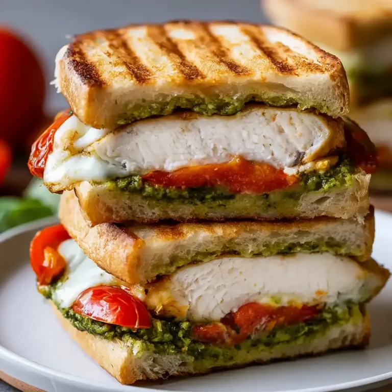 Panino al pollo e pesto