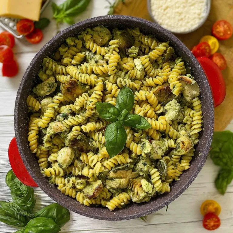 Pasta al pesto con pollo