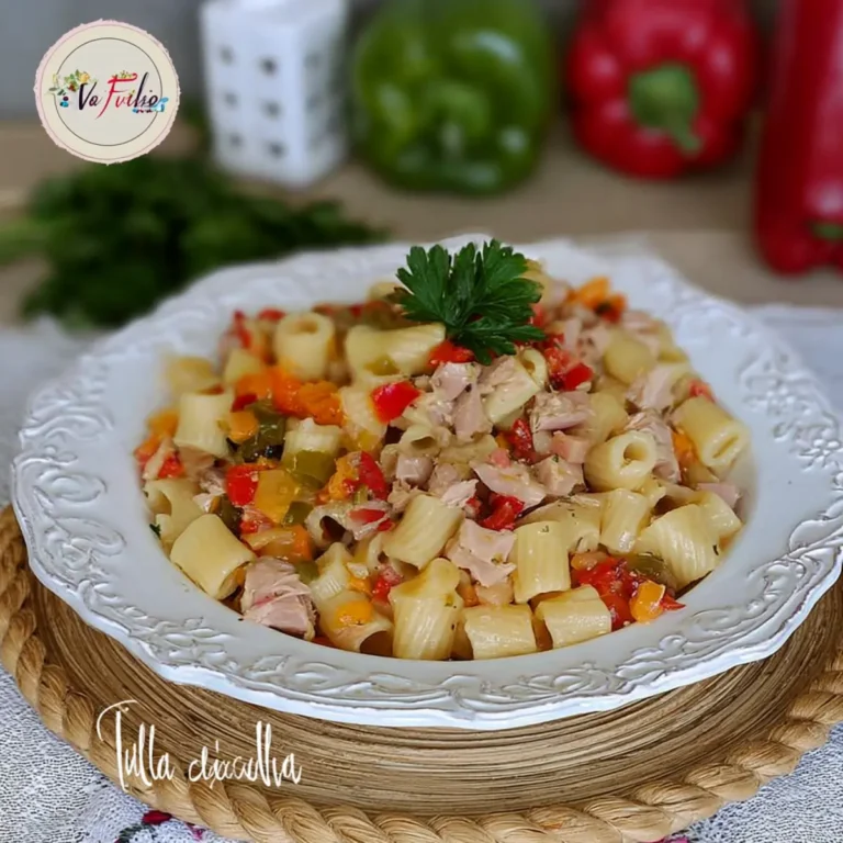 Pasta con tonno e peperoni