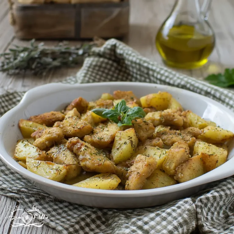 STRACCETTI DI POLLO E PATATE al forno