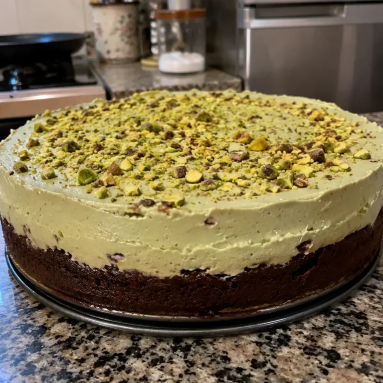 Brownie cheesecake al pistacchio