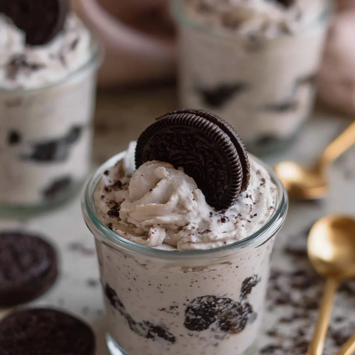 Coppette di cheesecake Oreo senza cottura