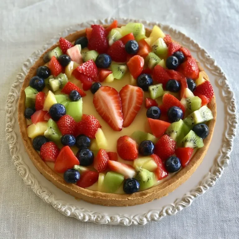 Crostata alla frutta con crema al latte