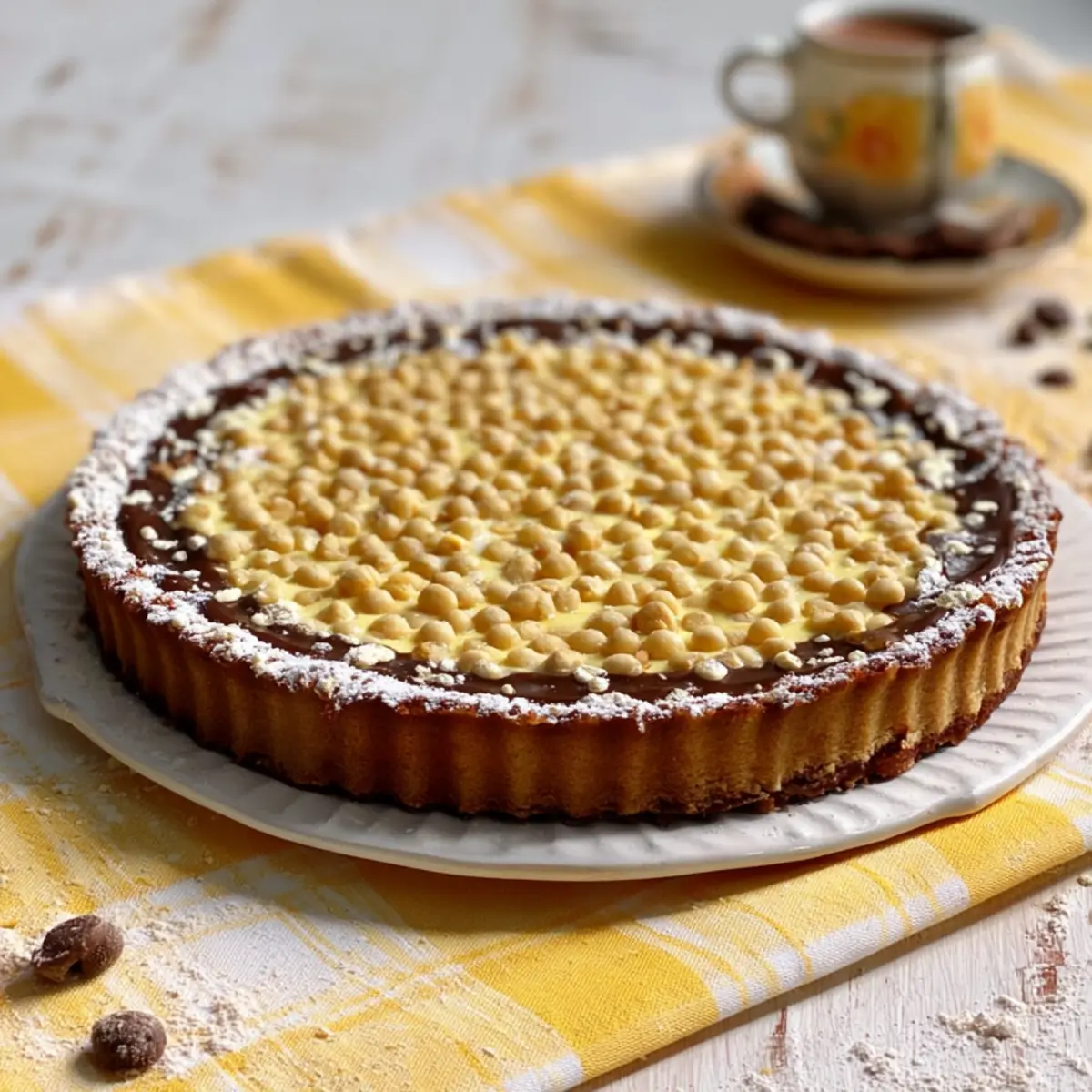 Crostata per diabetici con farina di soia e crema senza zucchero