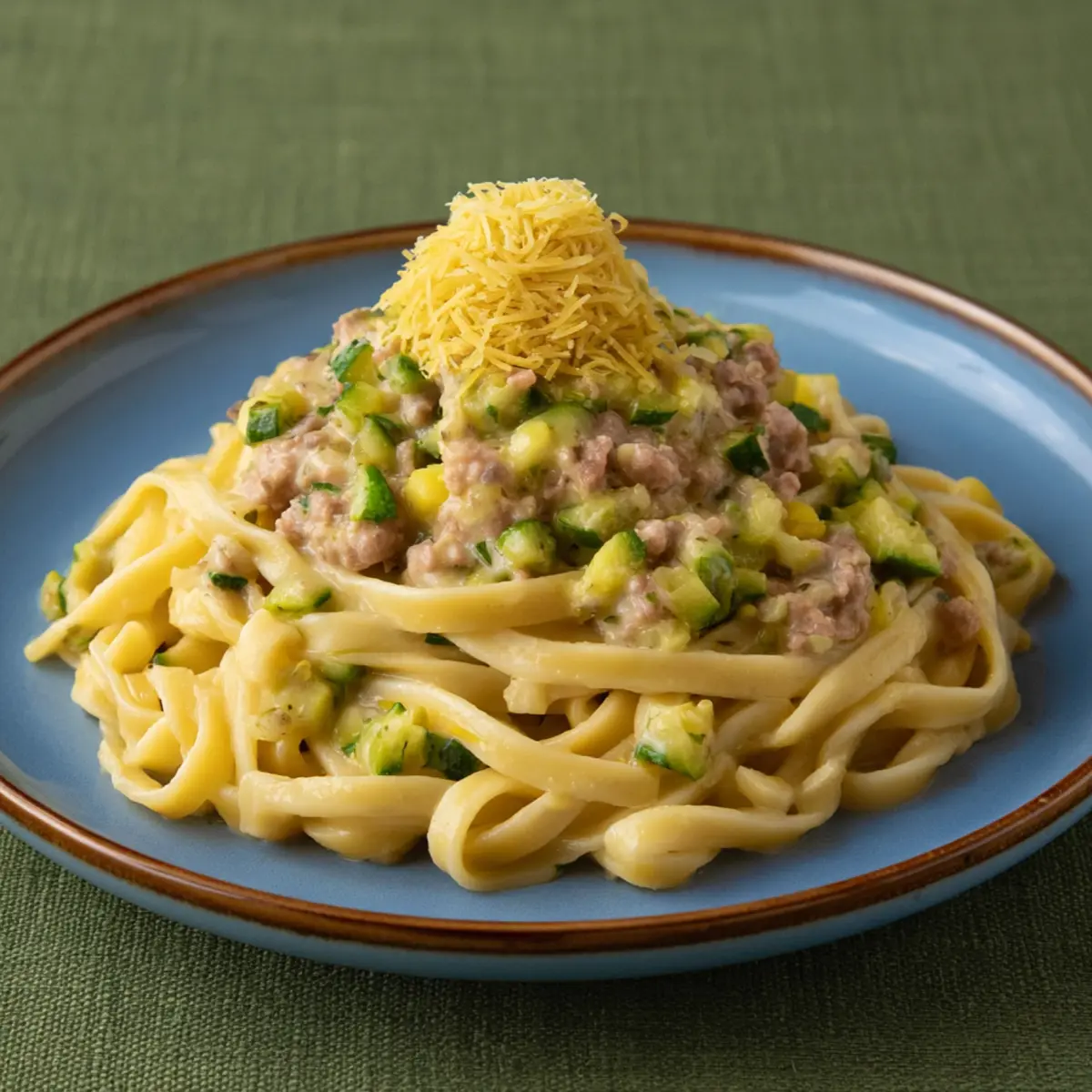 Fettuccine al ragù bianco con zucchine