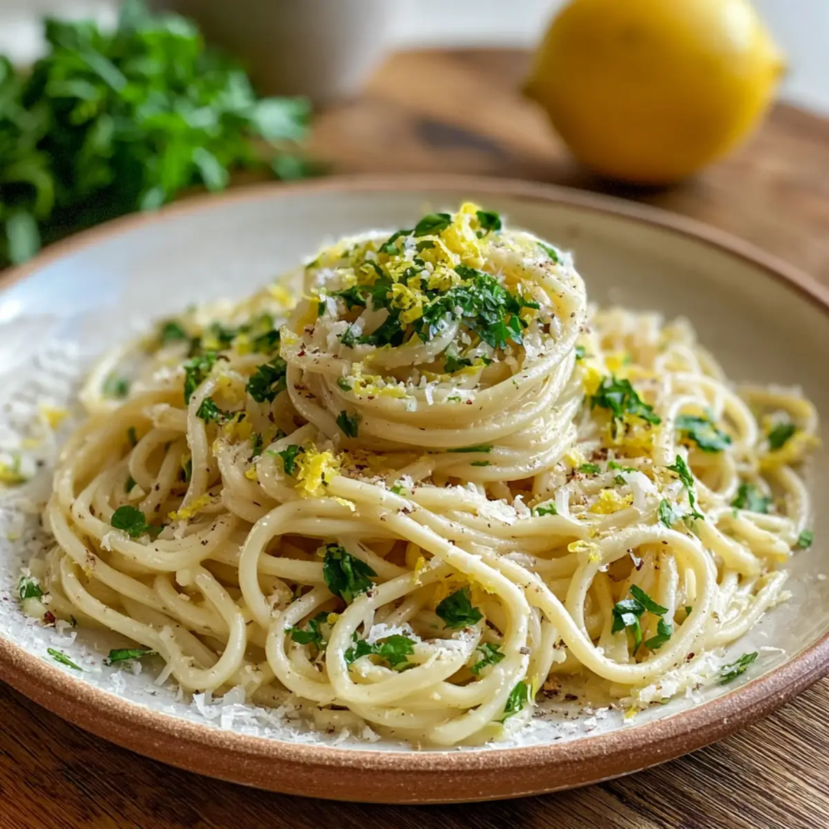 Pasta al limone e parmigiano