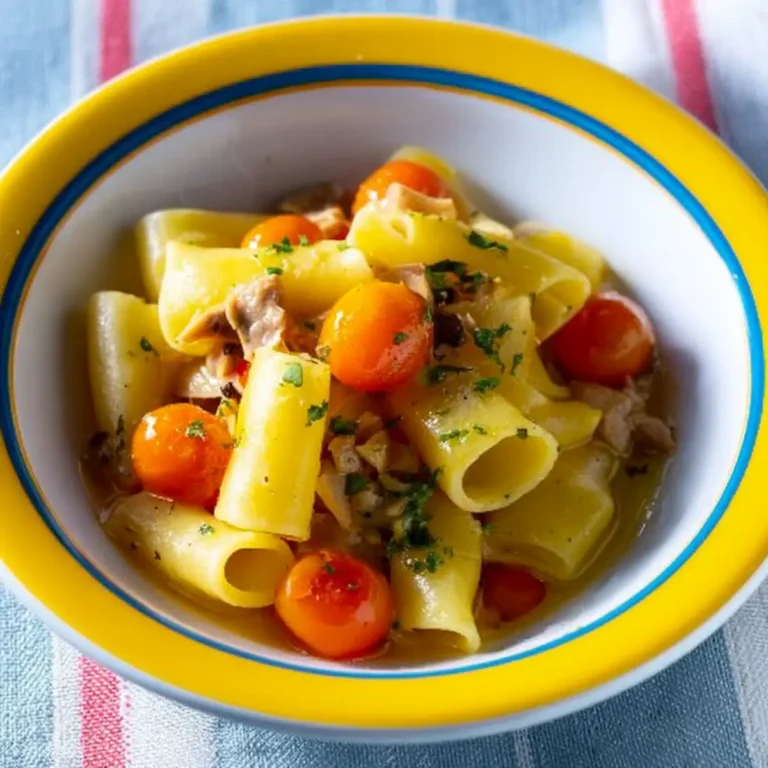 Pasta con tonno fresco e pomodorini