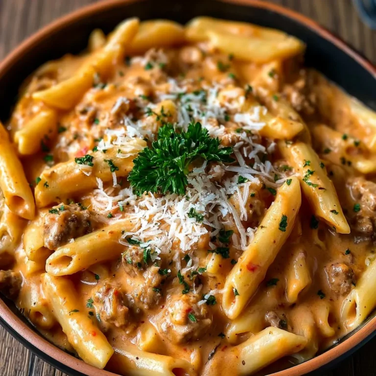 Pasta cremosa al manzo