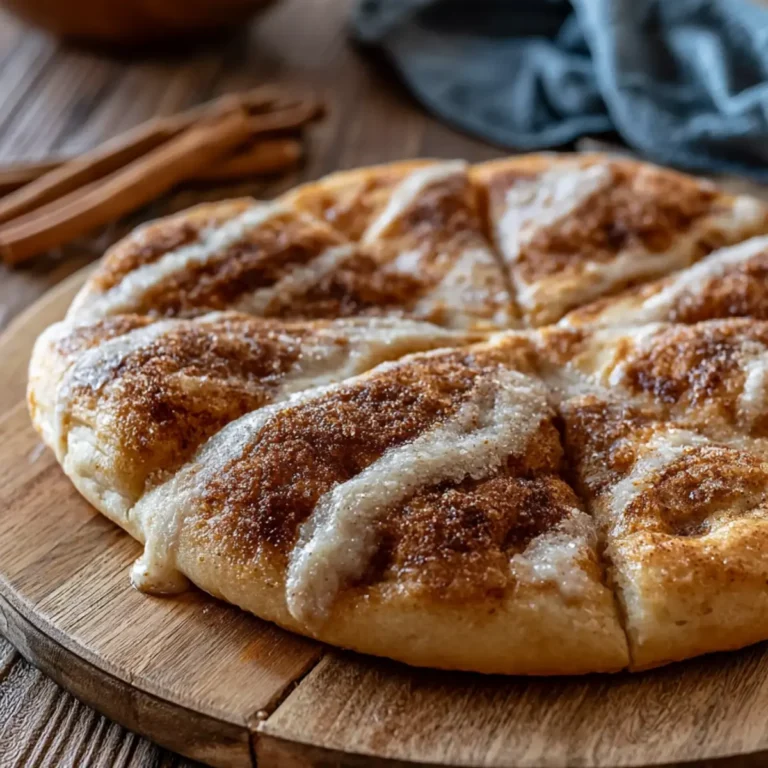 Pizza dolce alla cannella e zucchero