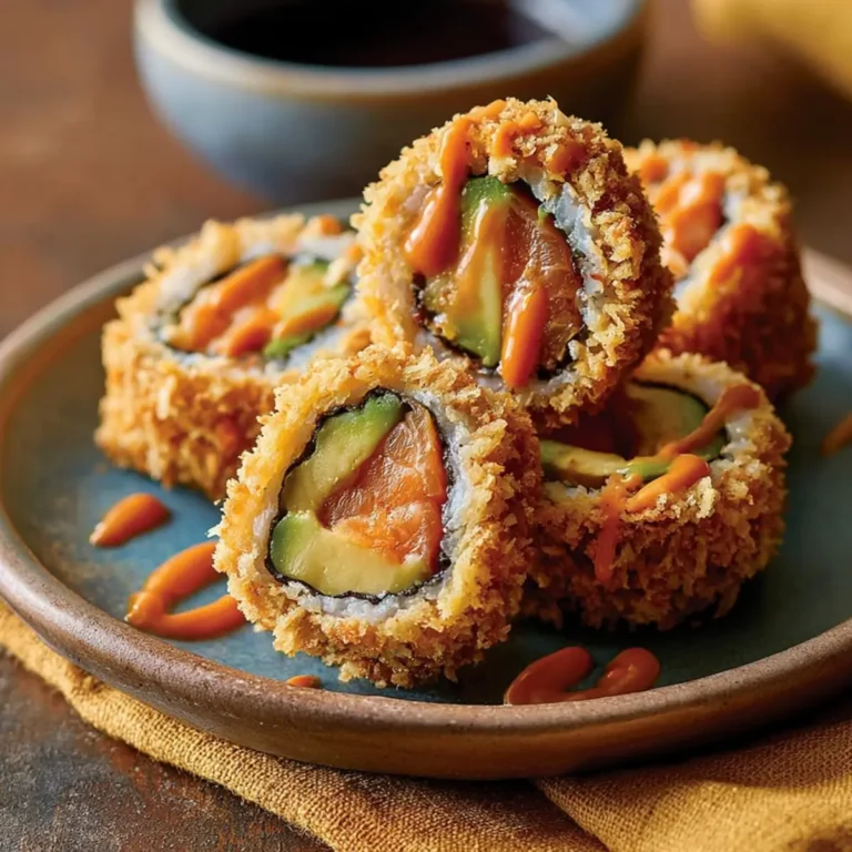 Roll fritti croccanti al salmone e avocado