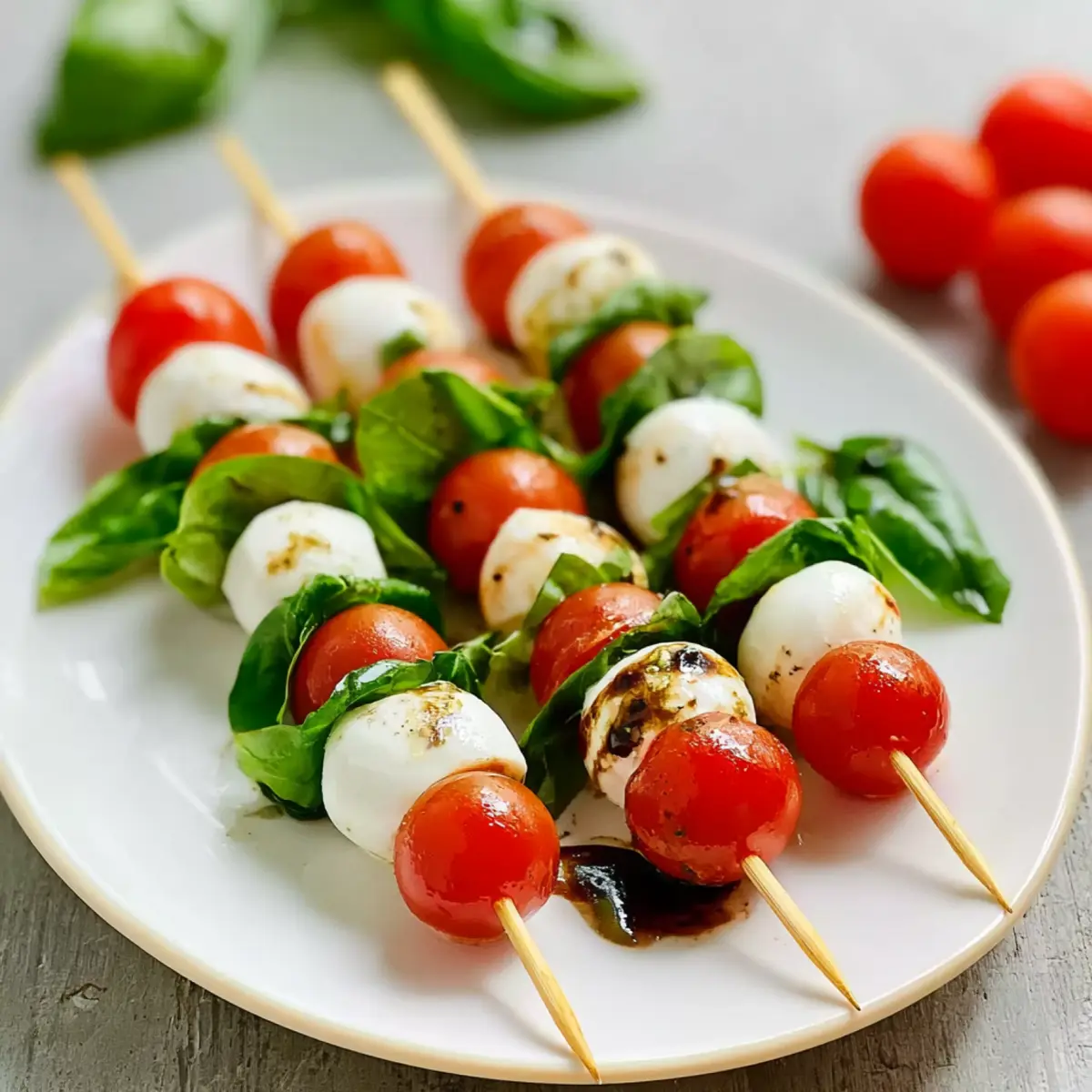 Spiedini caprese senza cottura