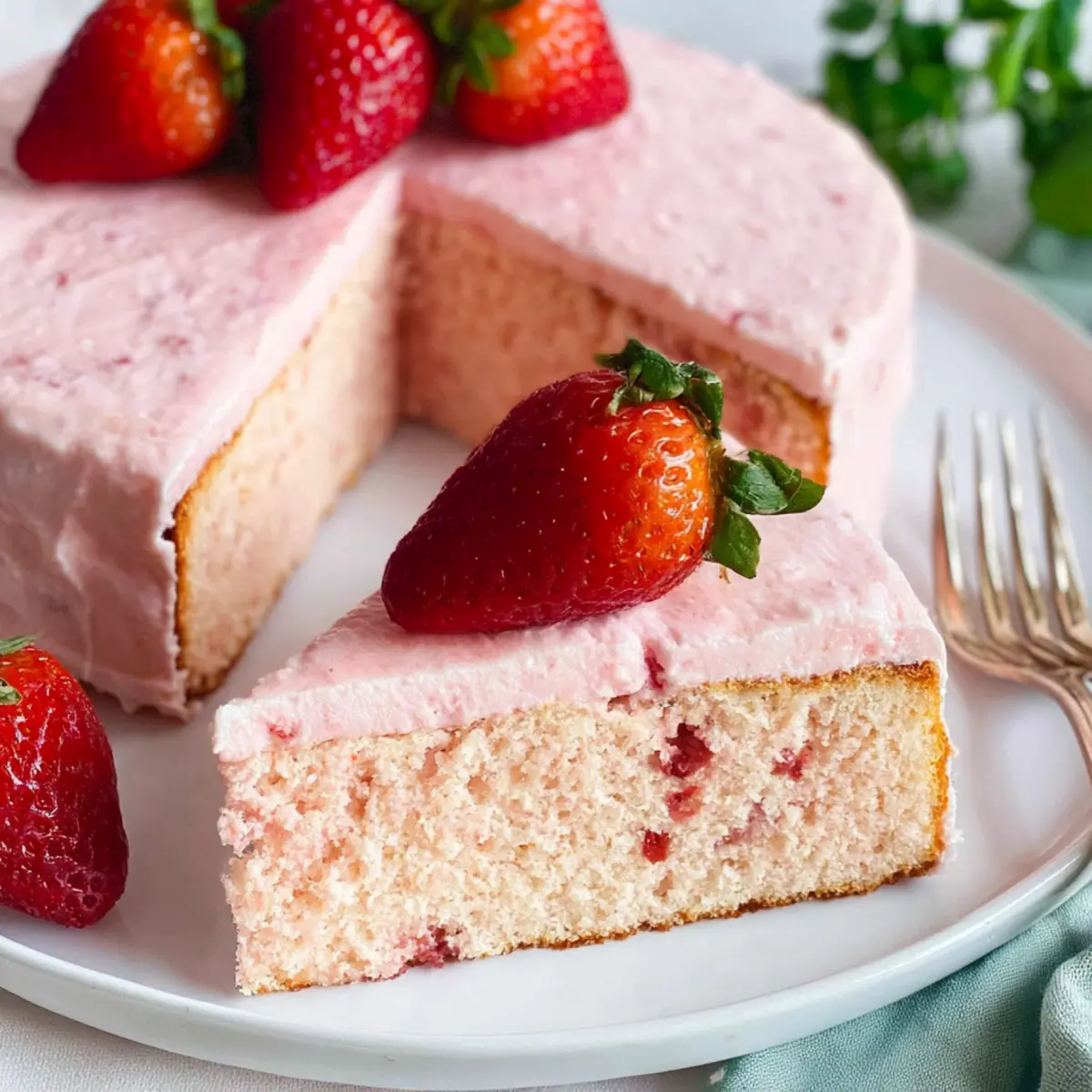 Torta alle fragole con crema al burro alle fragole