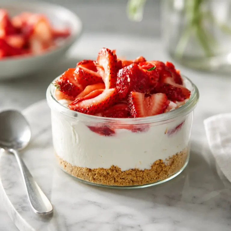 Cheesecake senza cottura per una persona