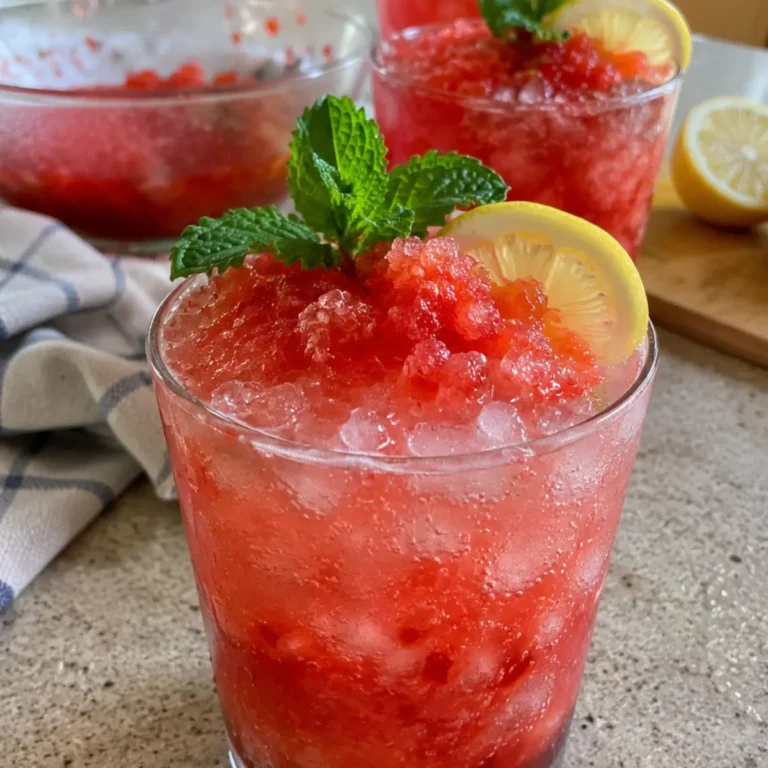 Granita frizzante fragola e limone